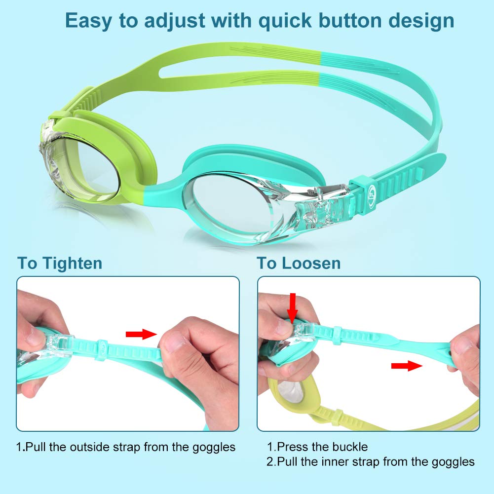 Kids Swimming Goggles Waterproof Anti-Fog UV Eyewear - Kids - Image 6