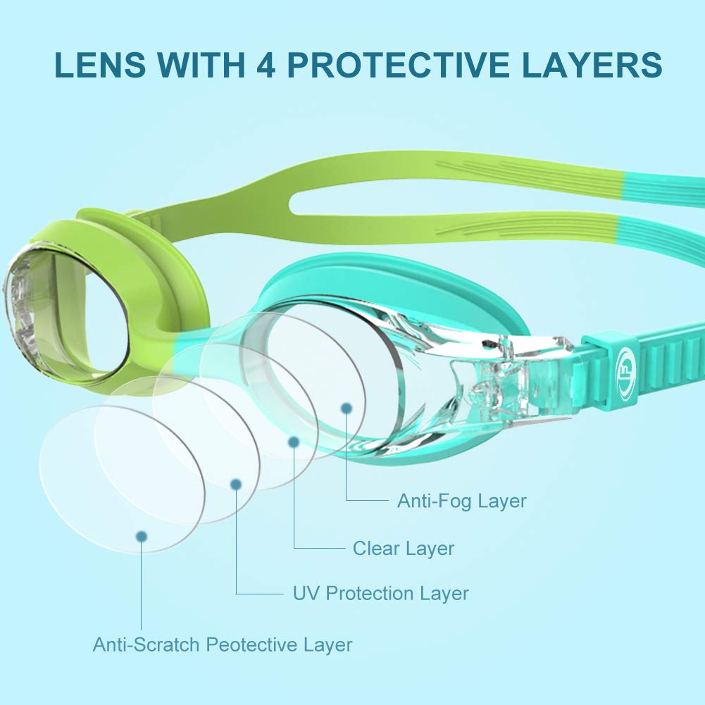 Kids Swimming Goggles Waterproof Anti-Fog UV Eyewear - Kids - Image 7